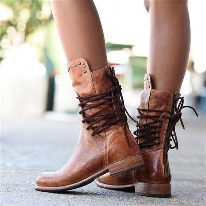 Susanne - Leather Boots With Laces