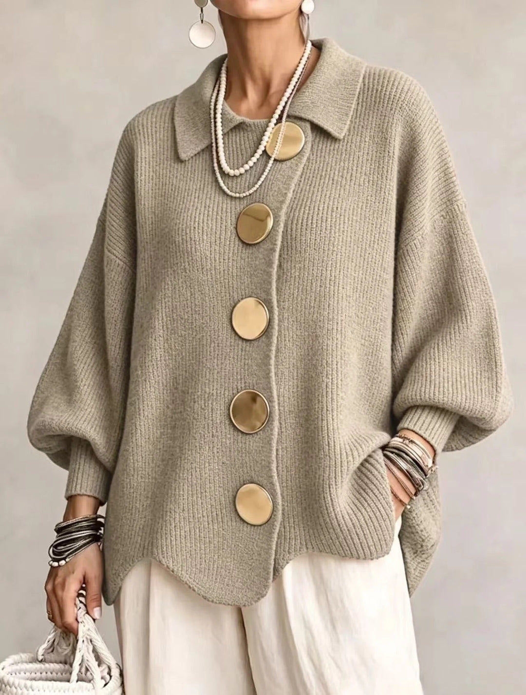 Maria chunky knit cardigan colour option