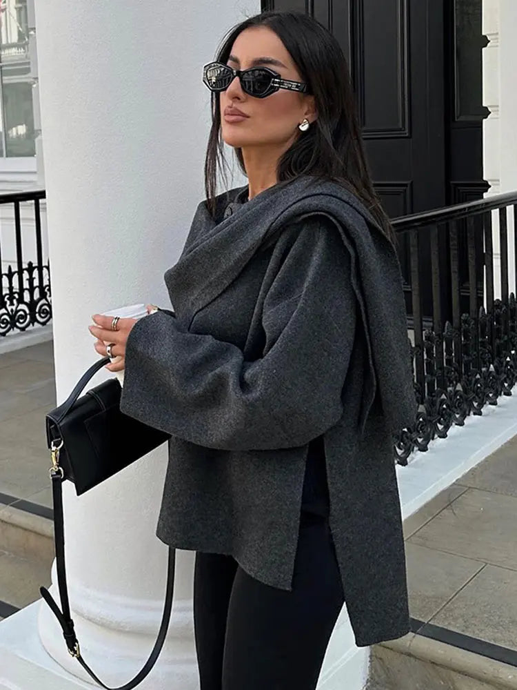 Macy - Classy Scarf Coat