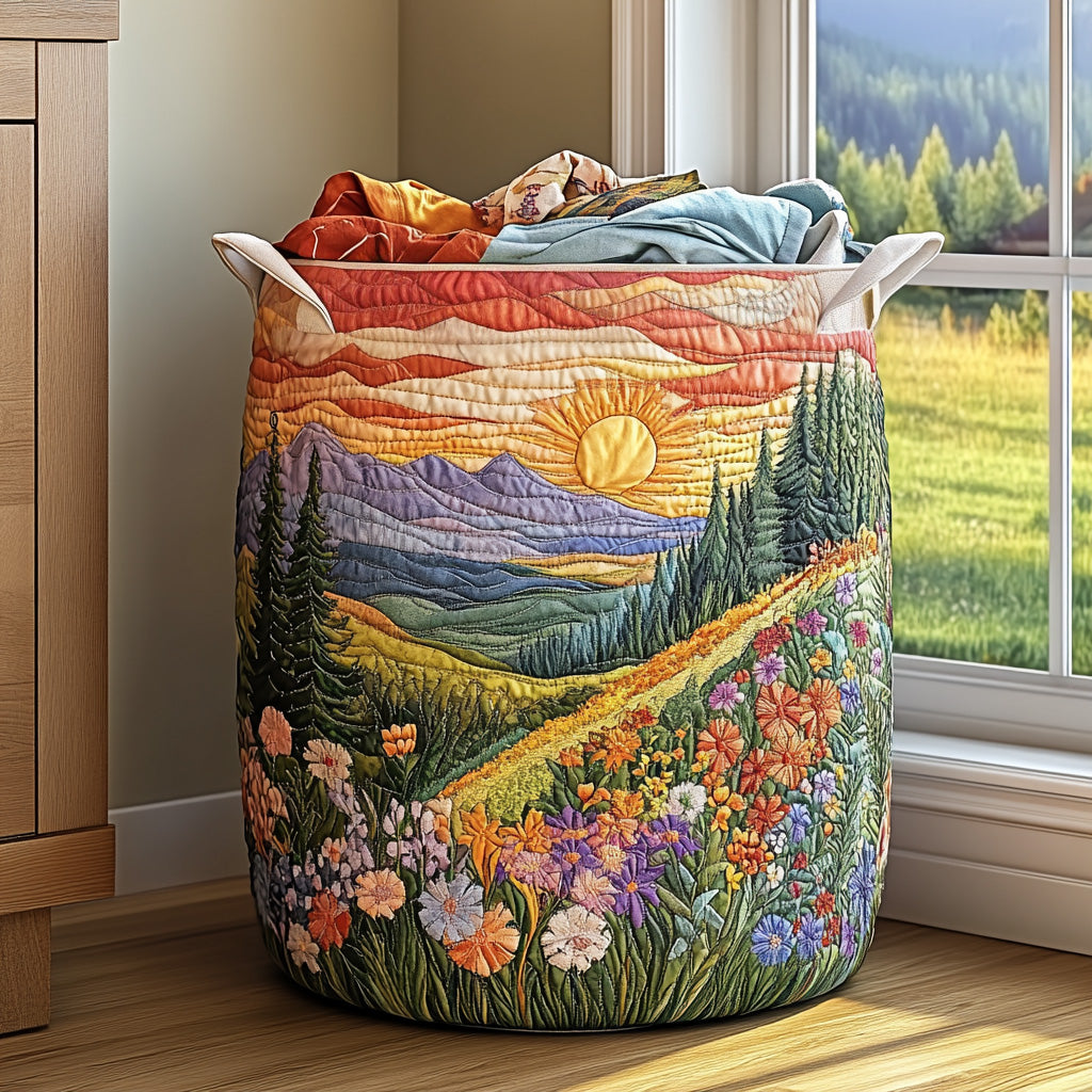 Lakeland Sunrise quilted laundry basket