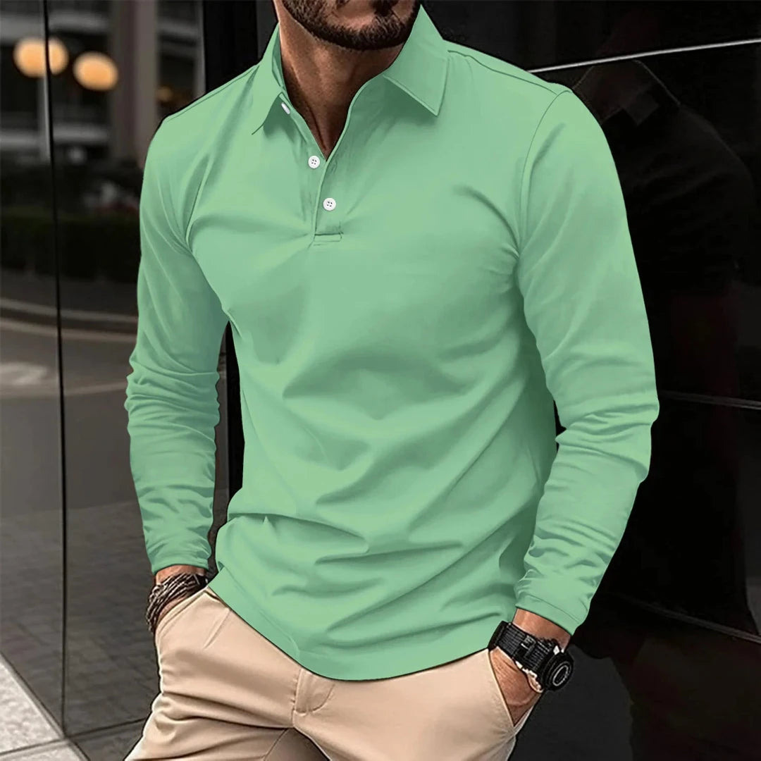 MARDO - CASUAL LONG-SLEEVED POLO SHIRT