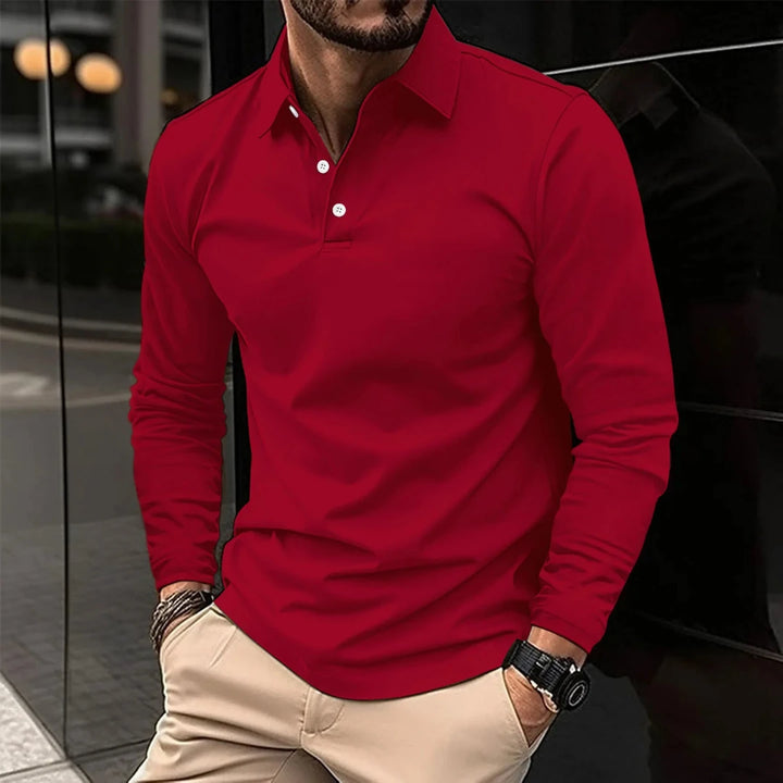 MARDO - CASUAL LONG-SLEEVED POLO SHIRT