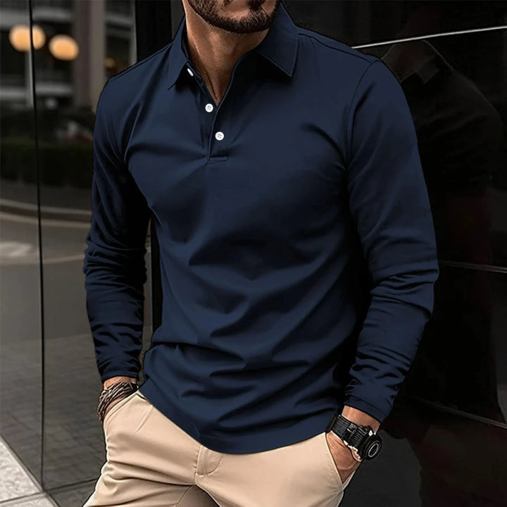 MARDO - CASUAL LONG-SLEEVED POLO SHIRT