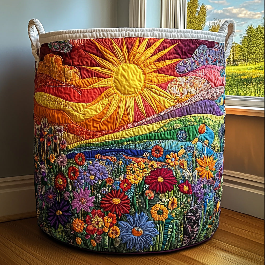 Snowdonia Sunset quilted laundry basket