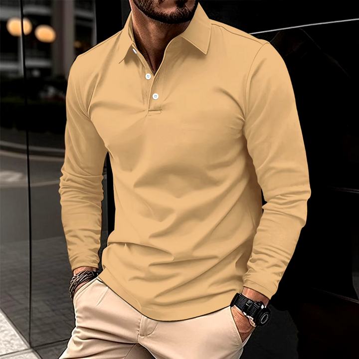 MARDO - CASUAL LONG-SLEEVED POLO SHIRT