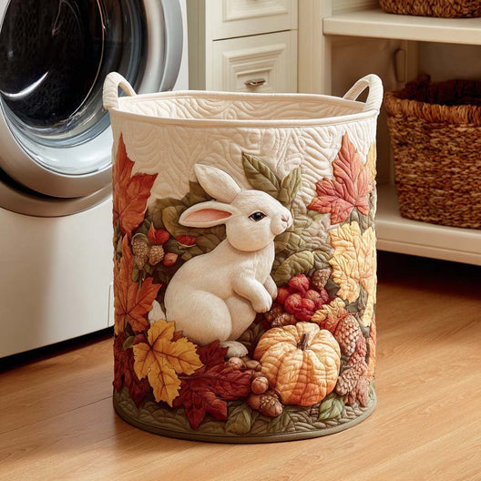Bramble Bunny quilted laundry basket