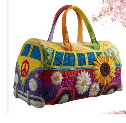 Somerset Sunflower camper van quilted weekend bag