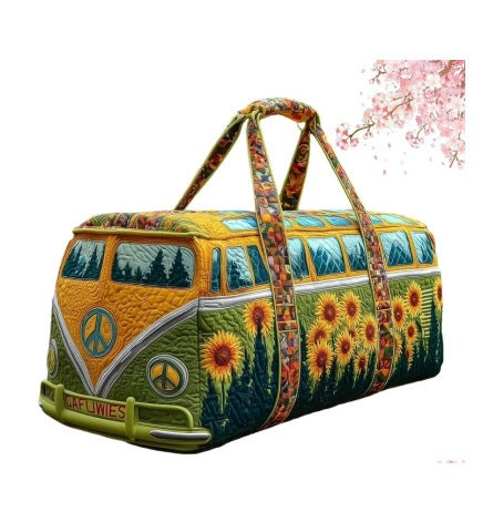 Golden Hour camper van quilted weekend bag