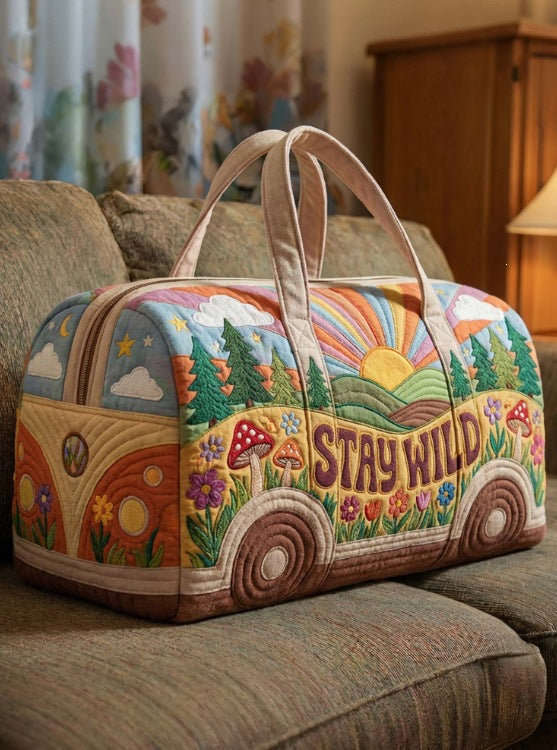 Highland Roamer campervan quilted weekend bag