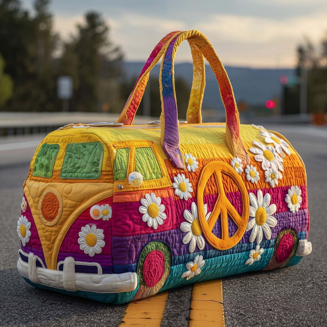 Dorset Daisy campervan quilted weekend bag