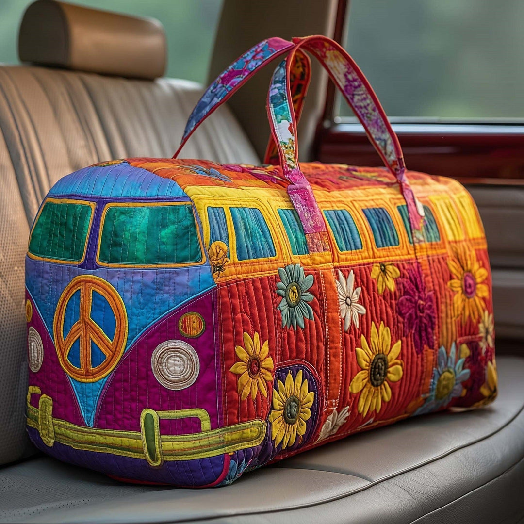 Portobello Rainbow camper van quilted weekend bag