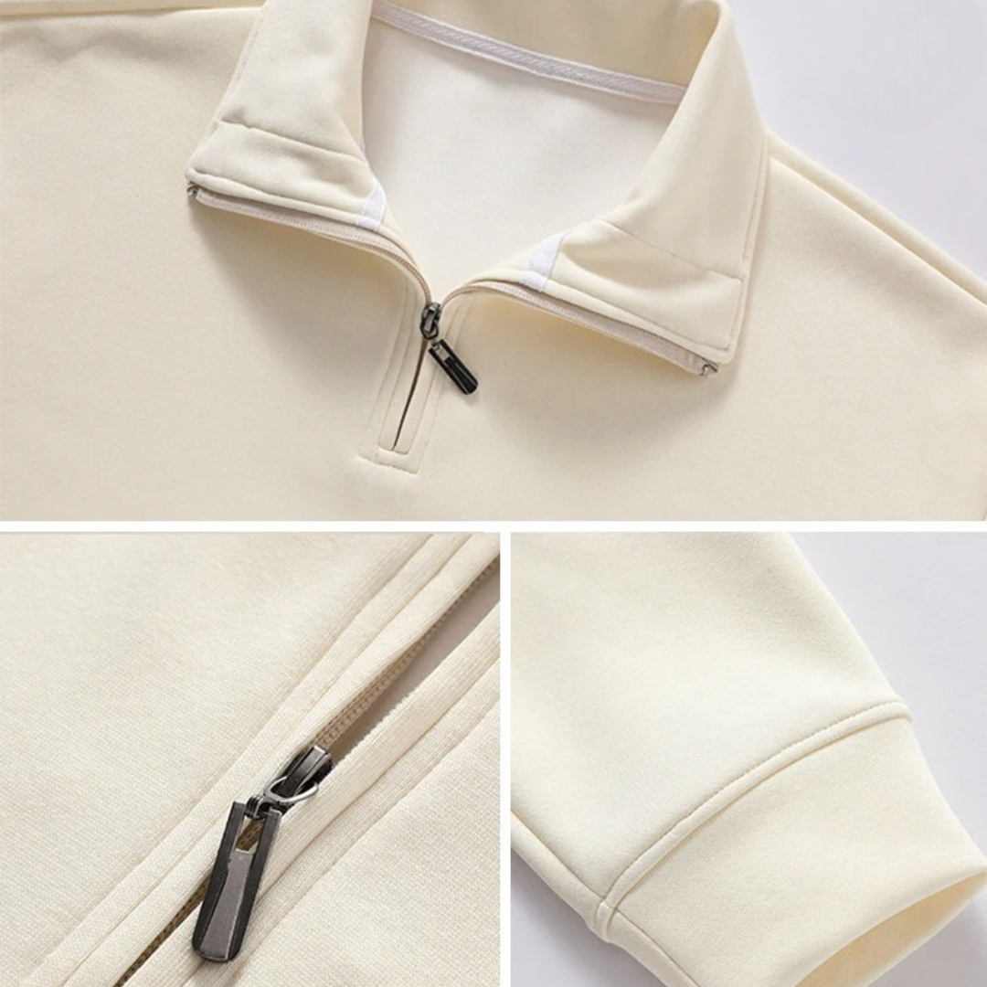 Hasmen - half zip-up hoodie