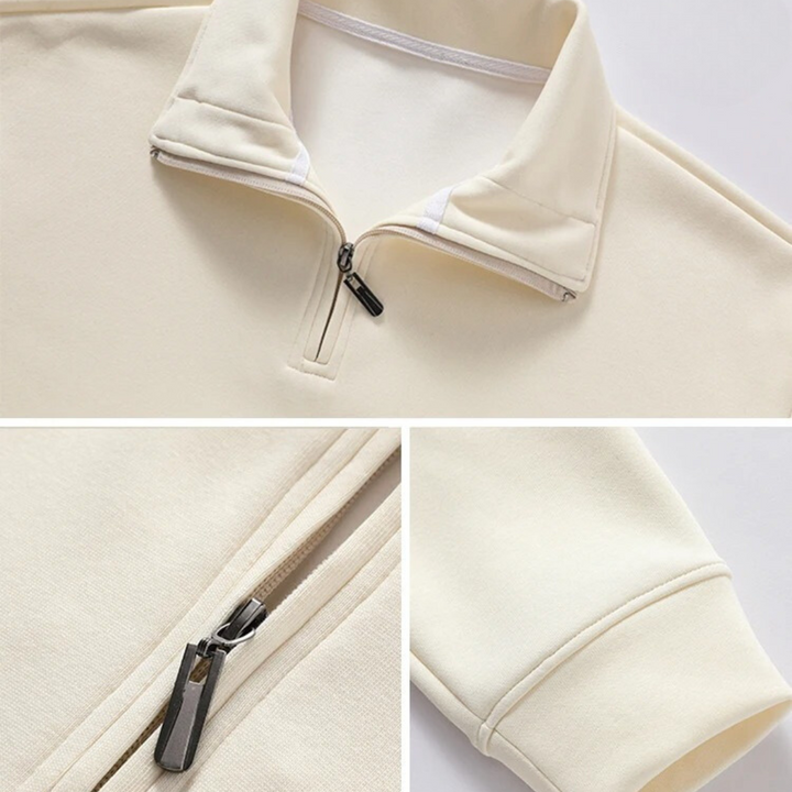 Hasmen - half zip-up hoodie