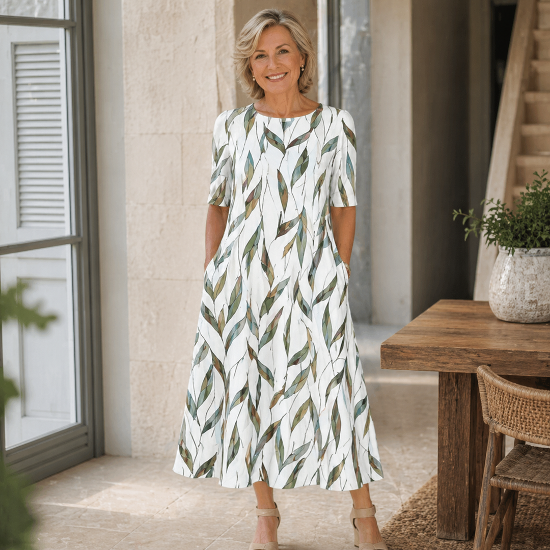 Savah | Effortless Floral Midi Dress