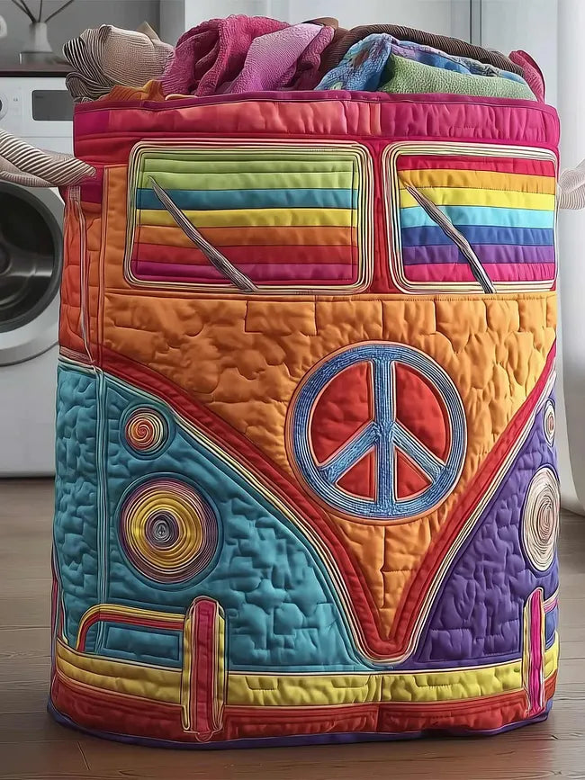Retro Camper Van quilted laundry basket