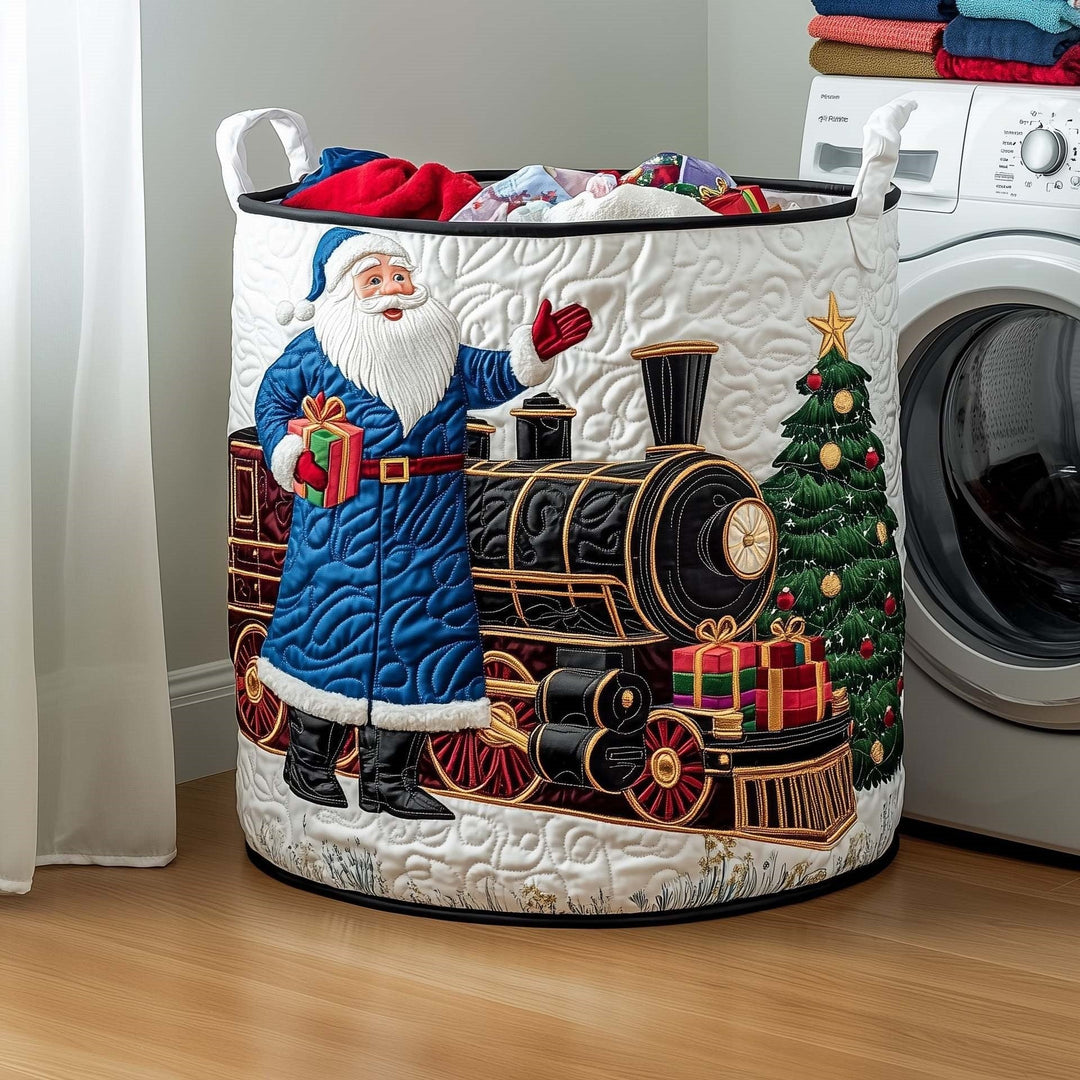 Father Christmas Express quilted laundry basket