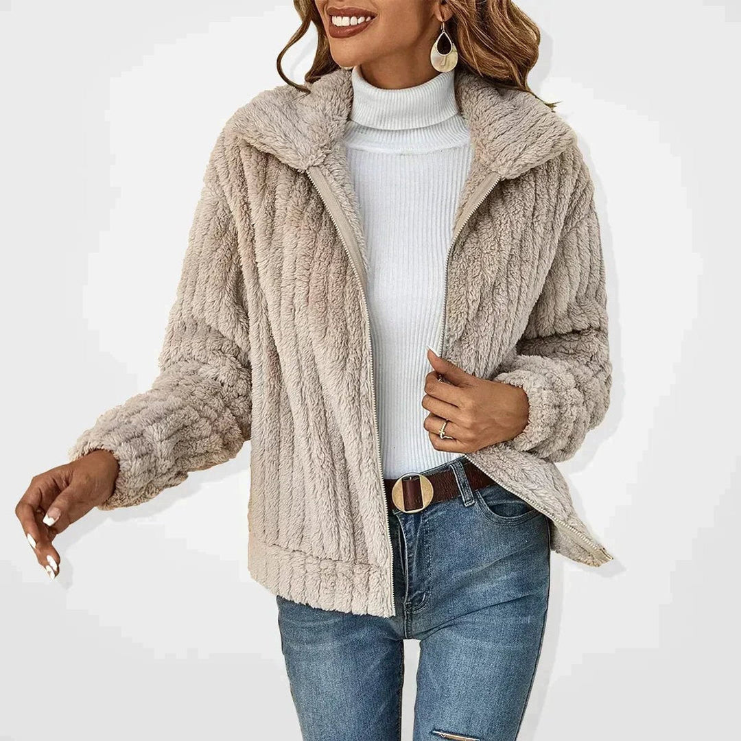 Florence cosy zip-up jacket for women